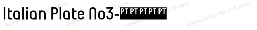 Italian Plate No3字体转换